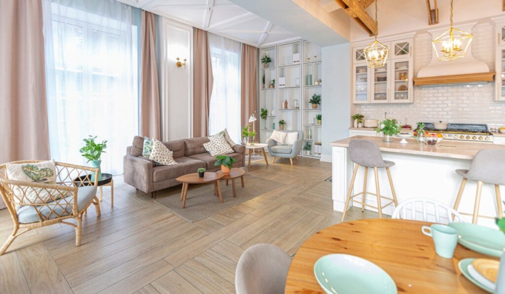 living room curtains in Dubai