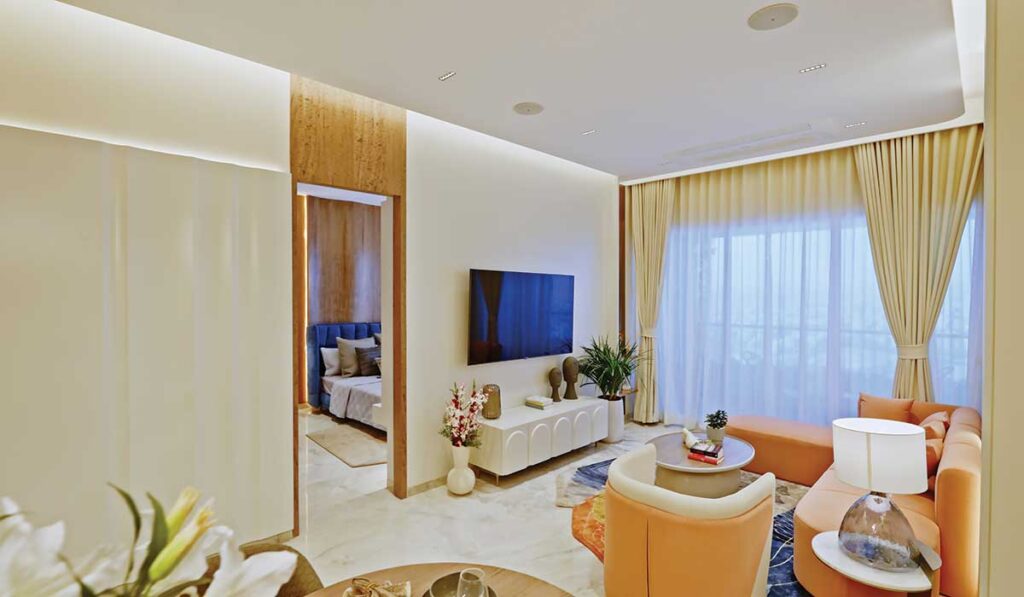 living room curtains in Dubai