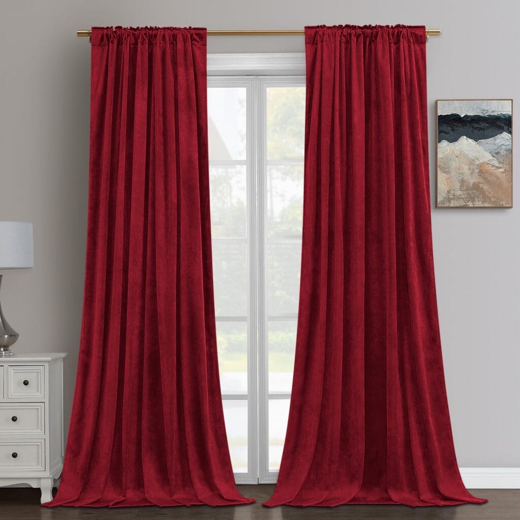 red curtains dubai
