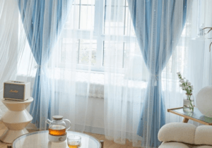 BLUE CURTAINS IN DUBAI