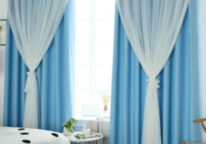 BLUE CURTAINS IN DUBAI