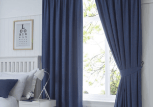 BLUE CURTAINS IN DUBAI