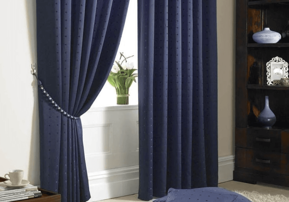navy curtains Dubai