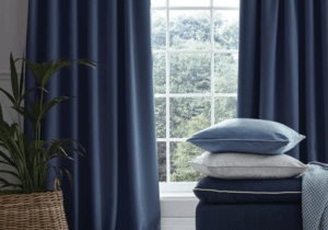 BLUE CURTAINS IN DUBAI