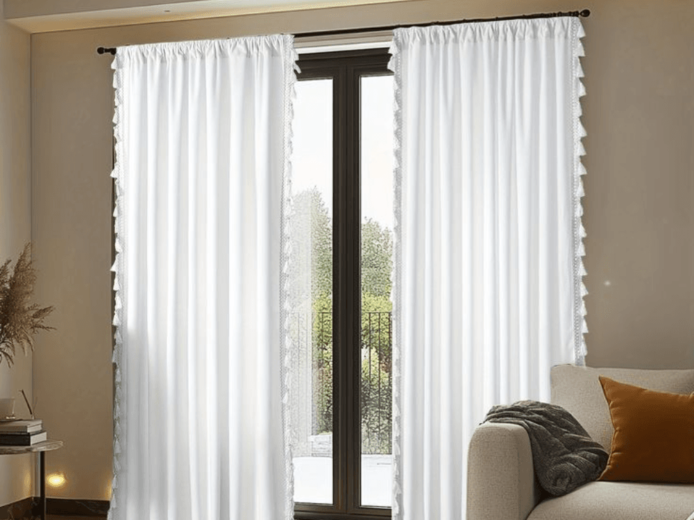 white Dubai curtains